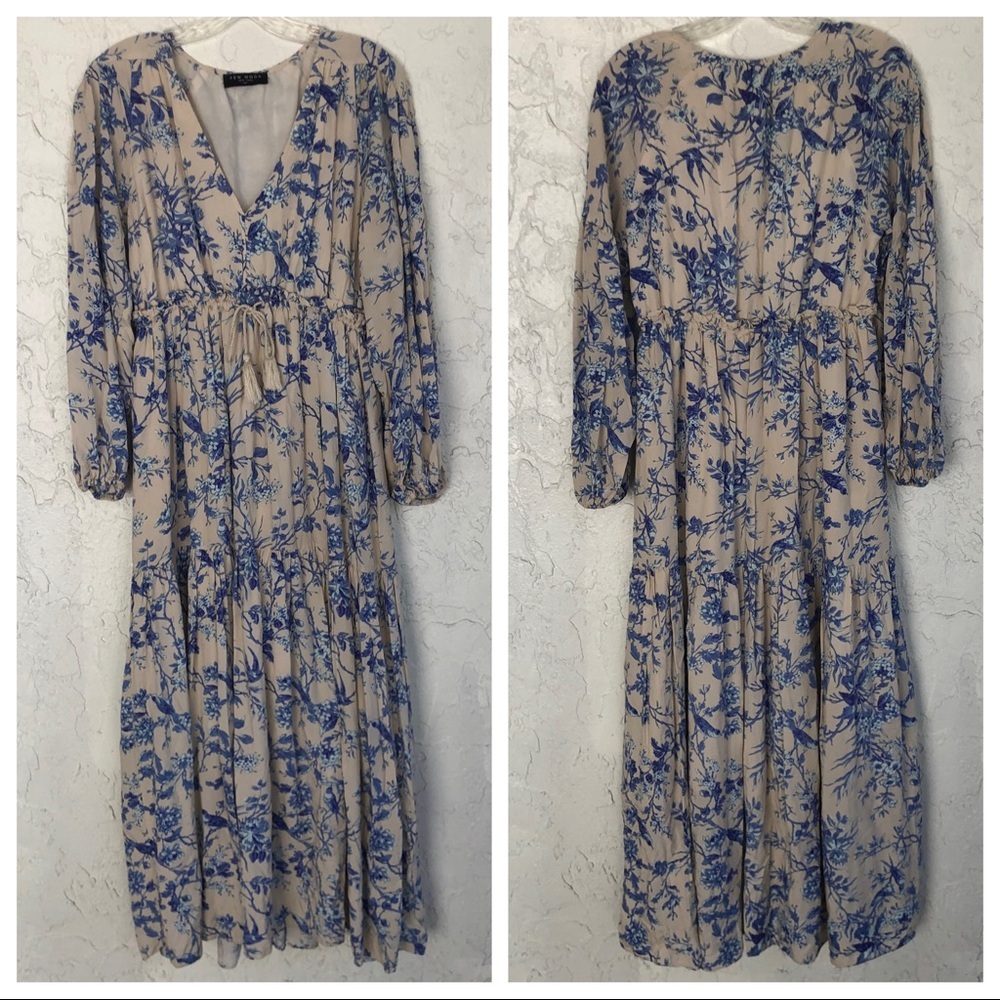 FEW MODA Floral Maxi Cottage Core Boho Dress Size Medium